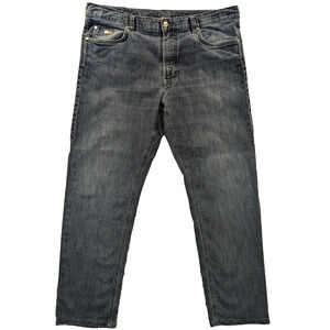 Hugo Boss Jeans Men's 40x32 Straight Leg Mid-Rise Stretch Cotton Denim Blue